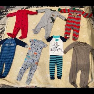 7 pair of 9 month boy pajamas